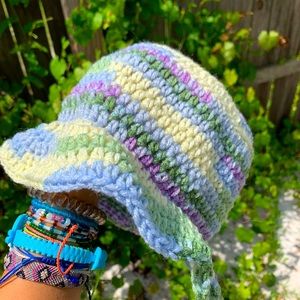 Handmade bucket hat, purple hat, blue hat, bucket hats, handmade